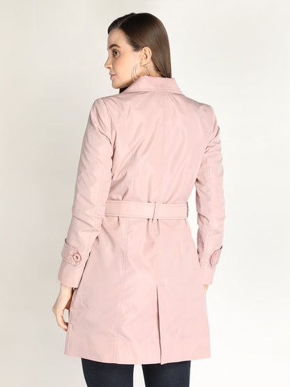 Honnete Stylish, Women Trench Winter Coat With Belt