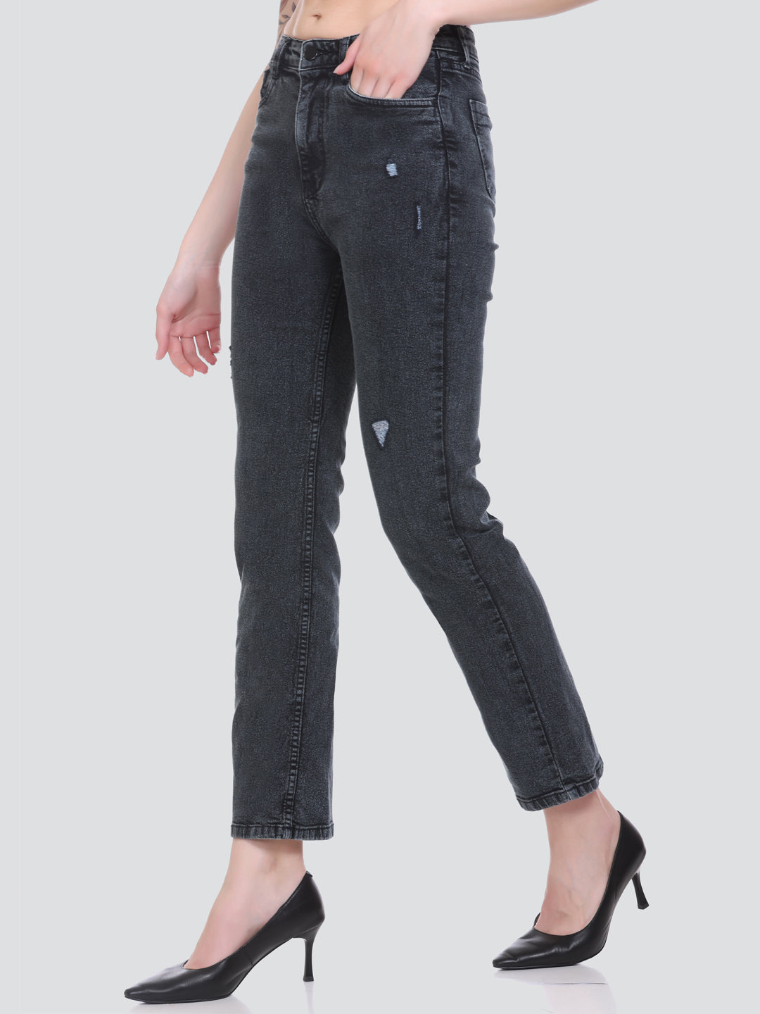 HONNETE Women Lean Low Distress Stretchable Jeans