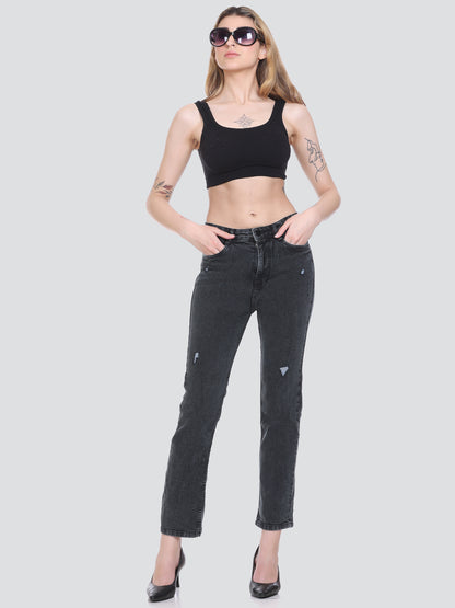 HONNETE Women Lean Low Distress Stretchable Jeans