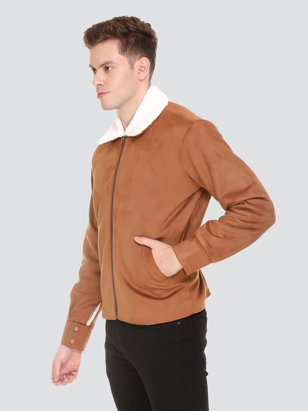 HONNETE Men Tan Lightweight Tailored Jacket