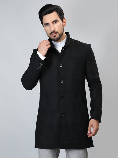 HONNETE Single-Breasted Longline Trench Coat