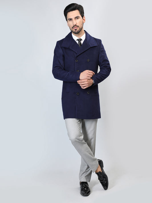 HONNETE Double Breasted Longline Pea Coat