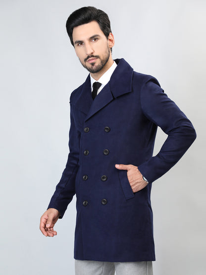 HONNETE Double Breasted Longline Pea Coat