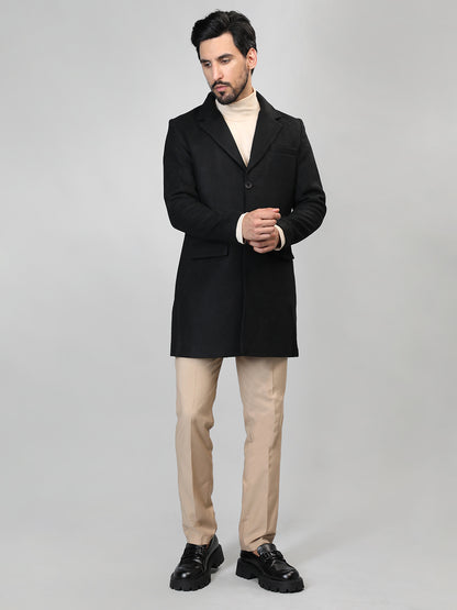 HONNETE Single-Breasted Longline Trench Coat