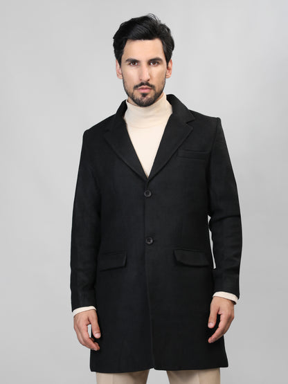 HONNETE Single-Breasted Longline Trench Coat