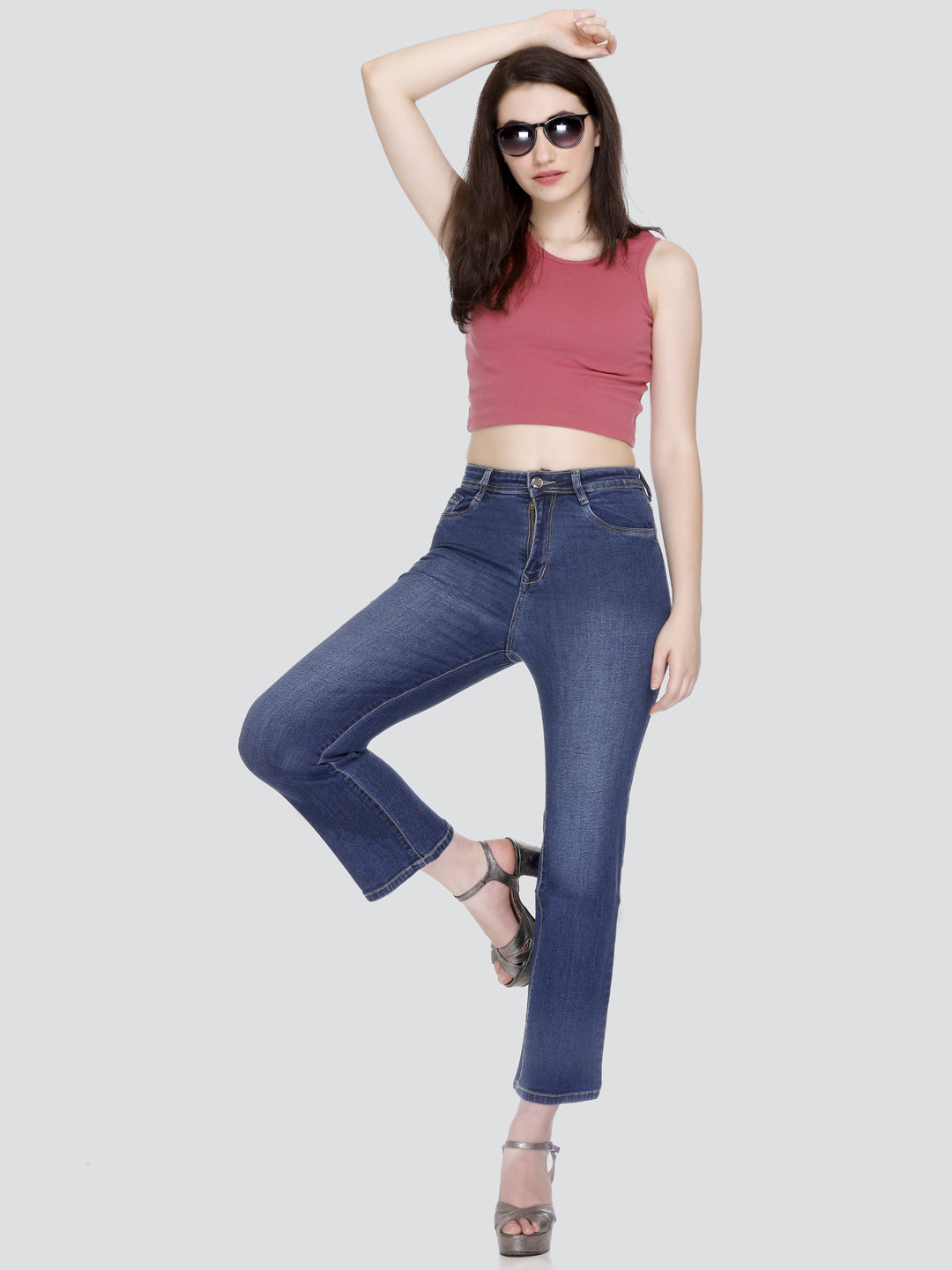 HONNETE Women Lean Straight Fit Light Fade Stretchable Pure Cotton Jeans