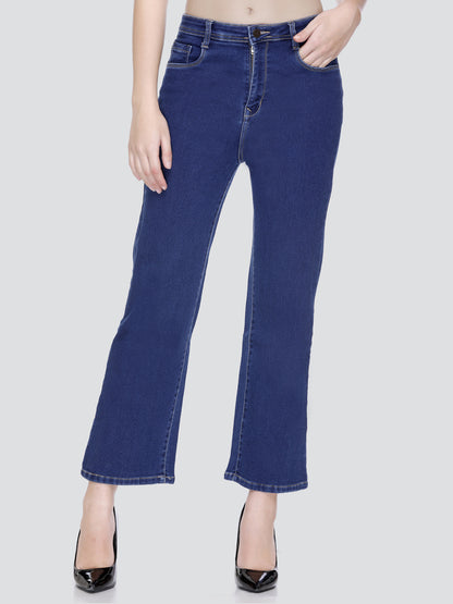 HONNETE Women Mid-Rise Lean Straight Fit Stretchable Jeans