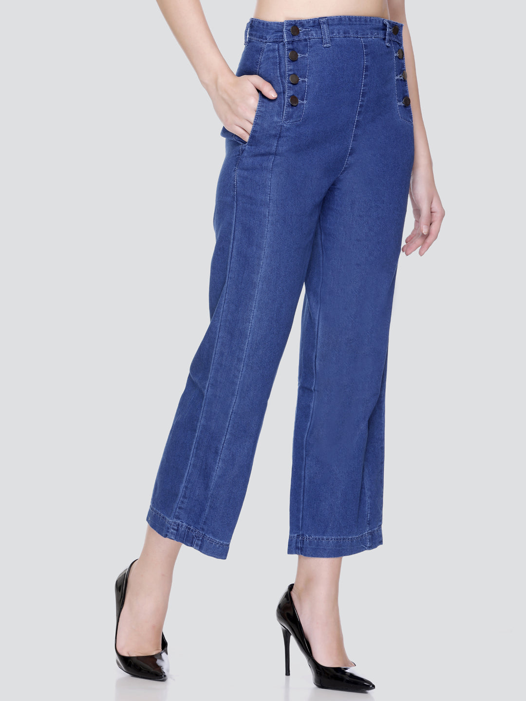 HONNETE Women Mid-Rise Lean Straight Fit Stretchable Jeans