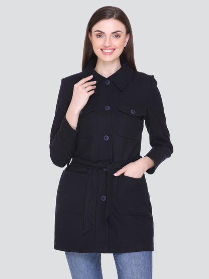 HONNETE Women Solid Winter Coat