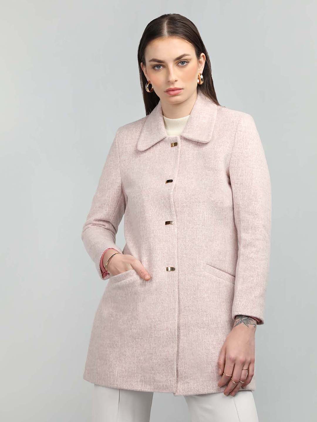 HONNETE Spread Collar Coat