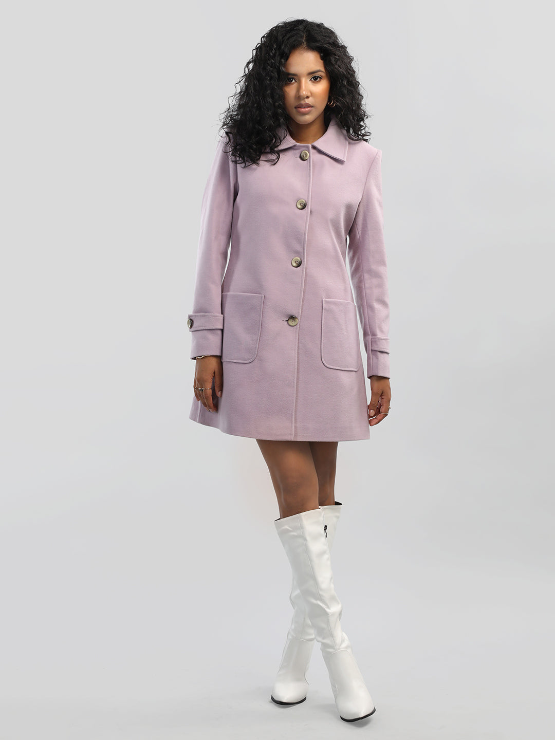 HONNETE Spread Collar Over Coat