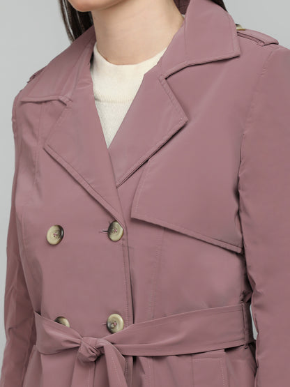 HONNETE Notched Lapel Single-Breasted Coat