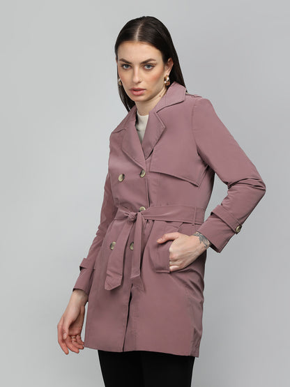 HONNETE Notched Lapel Single-Breasted Coat