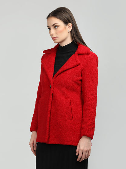 HONNETE Single Breasted Notched Lapel Coat