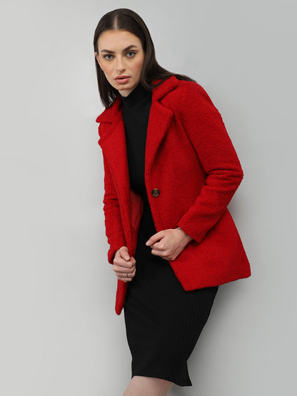 HONNETE Single Breasted Notched Lapel Coat