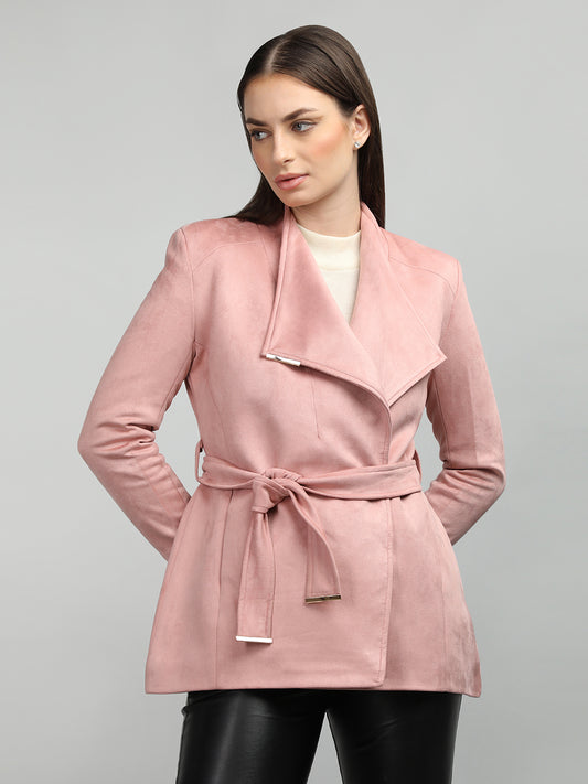 HONNETE Stand Collar Tie-Up Coat