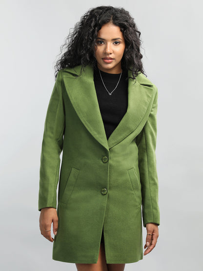 HONNETE Notched Lapel Longline Trench Coat