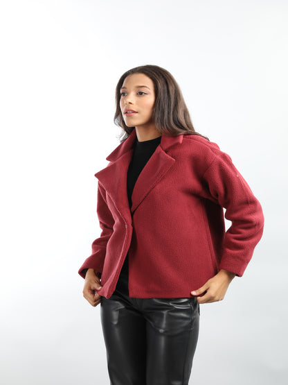 Honnete Casual Regular Fit Single Breasted Soft Touch Pea Coat