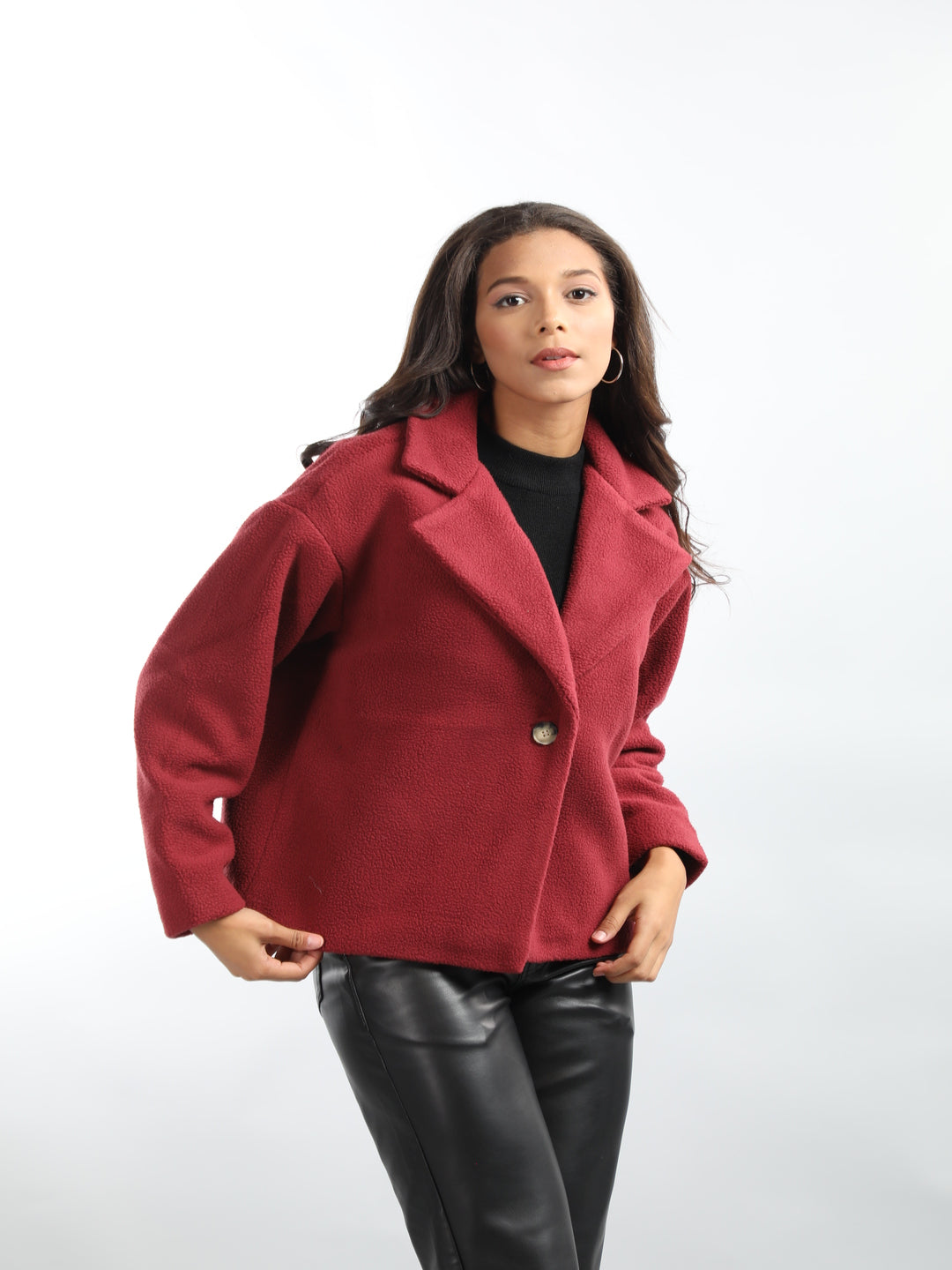 Honnete Casual Regular Fit Single Breasted Soft Touch Pea Coat