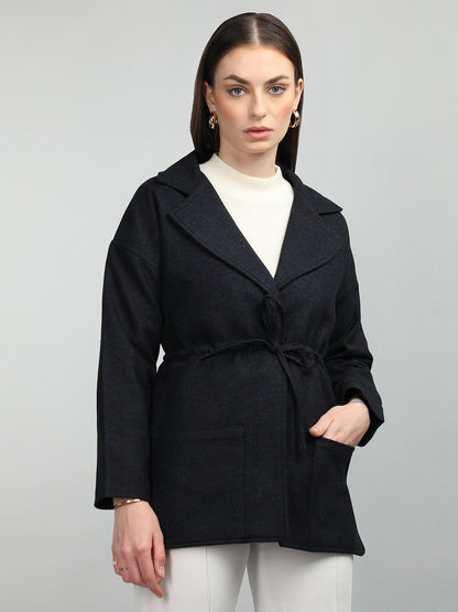 HONNETE Notched Lapel Collar Coats