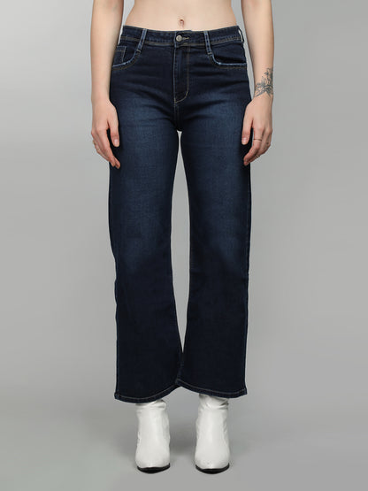 Honnete Casual Regular Straight Fit Wide Leg jeans